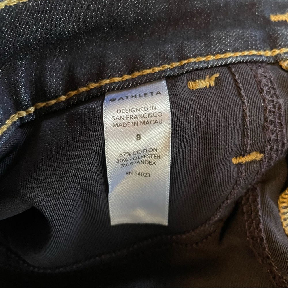 Athleta Sculptek Ultra Skinny Midnight Jean Color: Dark Wash - Picture 6 of 7